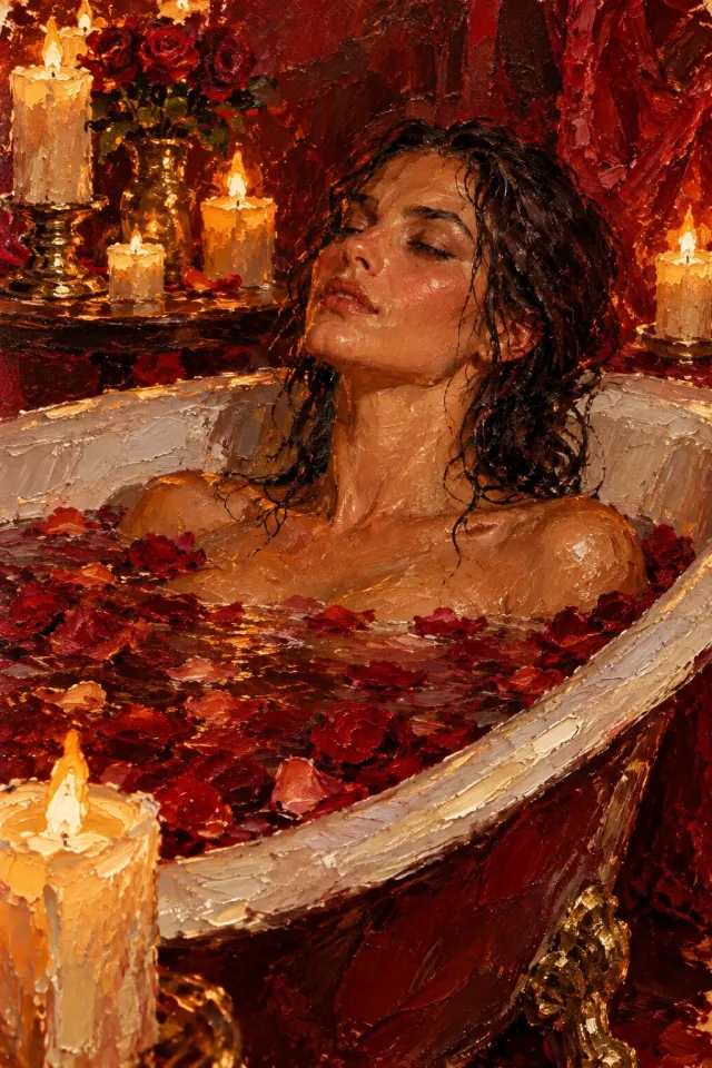 Rose-petal bath