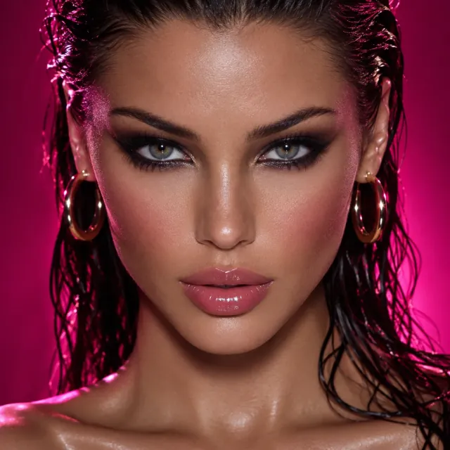 Wet-look beauty