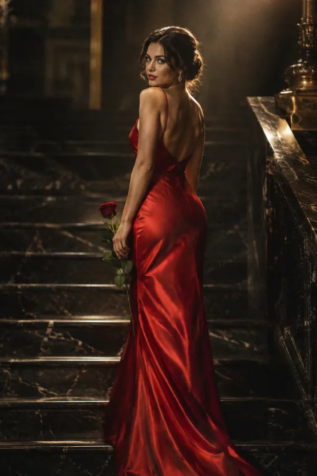 Glance in red